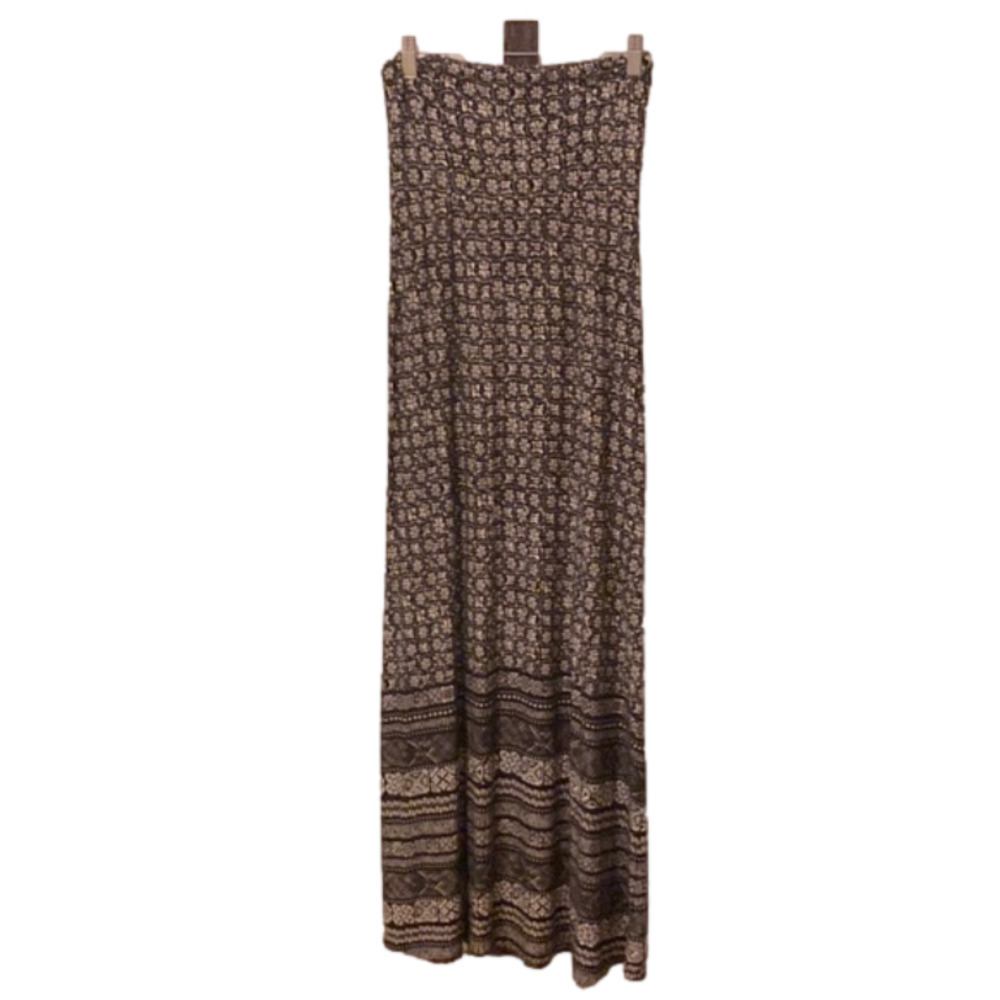 SxSW Bohemian Maxi Skirt Cream + Black Patterned Size Medium EUC Festival Maxi - Picture 3 of 8